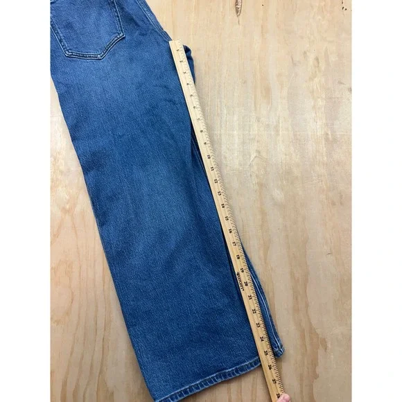 Quince Bella Stretch Relaxed Straight Jeans Atlantic Blue Organic Cotton Size 30 - Picture 6 of 7